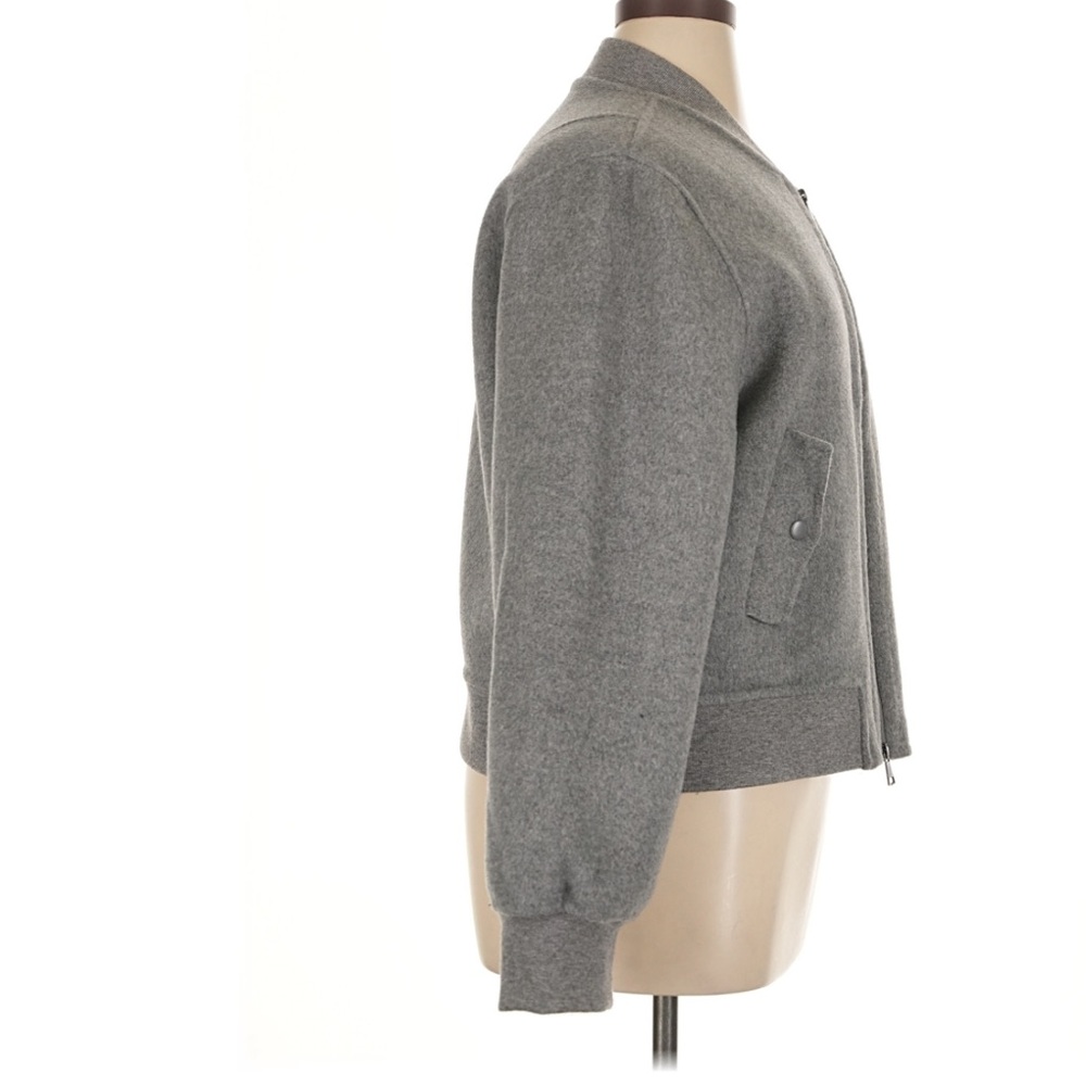 Quince Double-Faced Merino Wool Bomber Jacket Heather Gray Outerwear XL - Picture 4 of 10